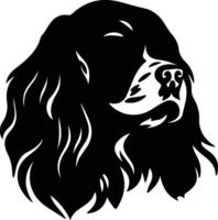 Englisch Spielzeug Spaniel Silhouette Porträt vektor