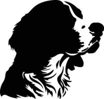 Bretagne Spaniel Silhouette Porträt vektor