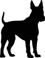 Miniatur Stier Terrier schwarz Silhouette vektor