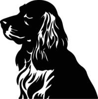 amerikanisch Cocker Spaniel schwarz Silhouette vektor