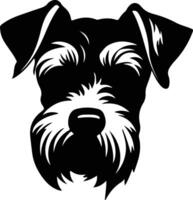 Miniatur Schnauzer Silhouette Porträt vektor