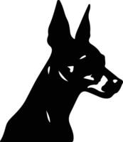 xoloitzcuintli Mexikaner unbehaart Hund Silhouette Porträt vektor