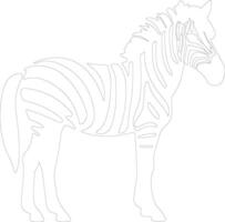 quagga Gliederung Silhouette vektor