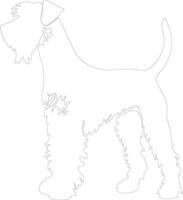 airedale terrier översikt silhuett vektor