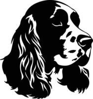 amerikan cockerspaniel spaniel silhuett porträtt vektor