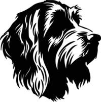 klein Basset Griffon venden Silhouette Porträt vektor