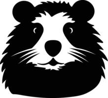 svart Björn hamster silhuett porträtt vektor