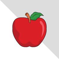 Apfel Obst Illustration 2d eben Grafik vektor