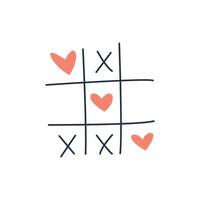 Vektor Illustration von Tic-Tac-Toe. isoliert Element auf ein Weiß Hintergrund