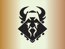 viking logotyp design ikon symbol vektor illustration