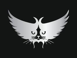 Engel Katze Logo Design Vorlage. Katze Logo Design Vektor Illustration.