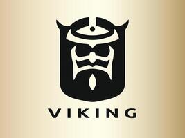 viking logotyp design vektor mall. mänsklig viking logotyp design ikon symbol vektor illustration.