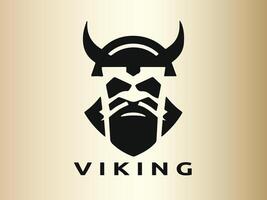 viking logotyp design vektor mall. mänsklig viking logotyp design ikon symbol vektor illustration.