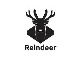 Rentier Logo Design Vektor Vorlage. Hirsch Logo Design Symbol