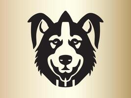 hund logotyp design ikon symbol vektor illustration