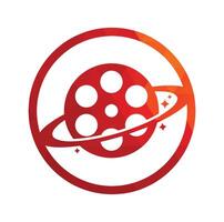 planet filma vektor logotyp design.