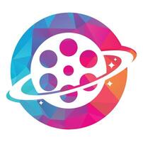 planet filma vektor logotyp design.