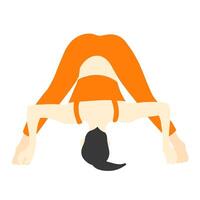 Yoga Pilates Pose einfach Dame vektor