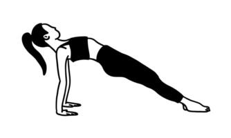 Yoga Pilates Pose einfach Dame vektor