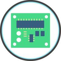 pcb Tafel eben Kreis Symbol vektor