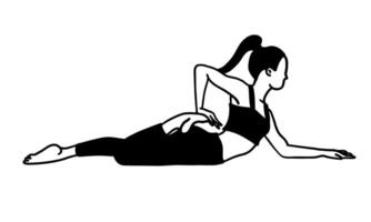 Yoga Pilates Pose einfach Dame vektor