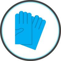 hand handskar platt cirkel ikon vektor