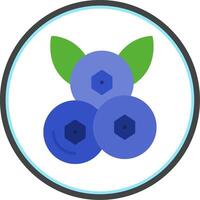 Blaubeeren eben Kreis Symbol vektor