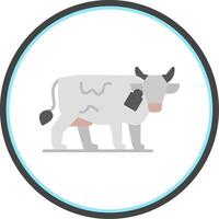 Vieh Landwirtschaft eben Kreis Symbol vektor