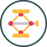 skruva domkraft platt cirkel ikon vektor