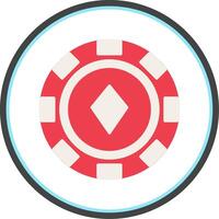 Poker Chip eben Kreis Symbol vektor