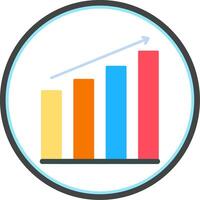 Bar Graph eben Kreis Symbol vektor