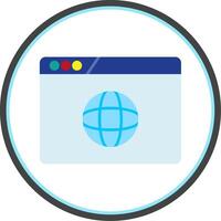 hemsida design platt cirkel ikon vektor