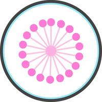 mimosa platt cirkel ikon vektor