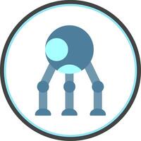 Roboter eben Kreis Symbol vektor