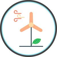 Wind Energie eben Kreis Symbol vektor