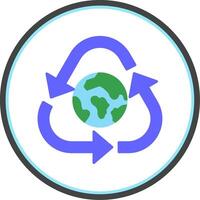 recyceln eben Kreis Symbol vektor