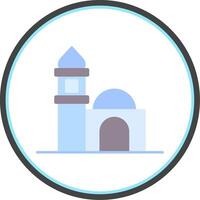 Moschee eben Kreis Symbol vektor