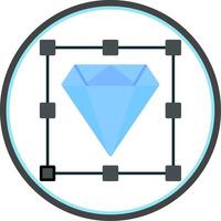 Diamant eben Kreis Symbol vektor