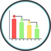 Bar Graph eben Kreis Symbol vektor