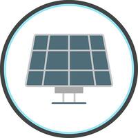 Solar- Panel eben Kreis Symbol vektor