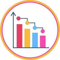 Bar Diagramm eben Kreis Symbol vektor