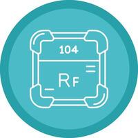 rutherfordium platt cirkel Flerfärgad design ikon vektor