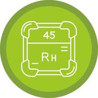 Rhodium eben Kreis Mehrfarbig Design Symbol vektor