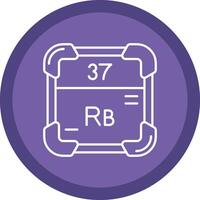 Rubidium eben Kreis Mehrfarbig Design Symbol vektor