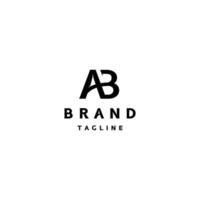 Initiale Brief ein und b Logo Design. einfach Brief ab Logo Design. vektor