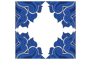 Blau Ornament Rahmen Rand Vektor Design zum dekorativ Element