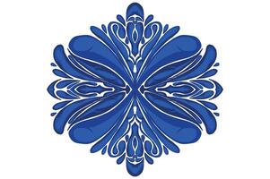 blå prydnad ram gräns vektor design för dekorativ element