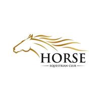 Pferdesport Pferd Rennen Logo Vorlage. Vektor Illustration