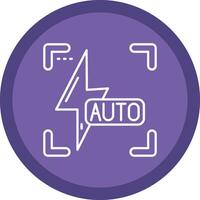 Auto Blitz eben Kreis Mehrfarbig Design Symbol vektor