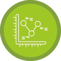 Diagramm eben Kreis Mehrfarbig Design Symbol vektor